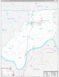 Spencer County, IN Wall Map Premium Style 2024