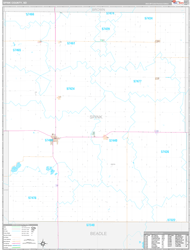 Spink County, SD Wall Map Premium Style 2024