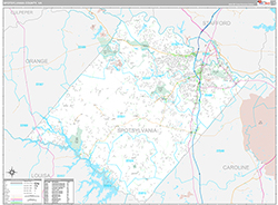 Spotsylvania County Wall Map Premium Style 2026