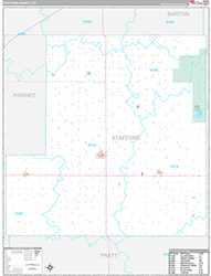 Stafford County, KS Wall Map Premium Style 2026
