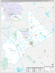 Stanislaus County, CA Wall Map Premium Style 2026