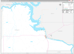 Stanley County, SD Wall Map Premium Style 2024