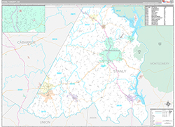 Stanly County, NC Wall Map Premium Style 2026