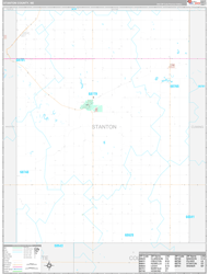 Stanton County, NE Wall Map Premium Style 2024