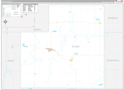 Stark County, IL Wall Map Premium Style 2024