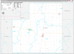 Stark County, IL Wall Map Premium Style 2026