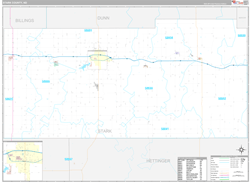 Stark County, ND Wall Map Premium Style 2023