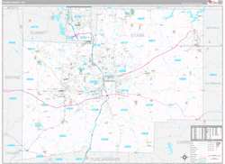 Stark County, OH Wall Map Premium Style 2024