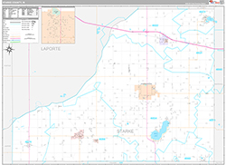 Starke County Wall Map Premium Style 2026