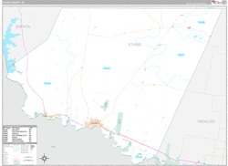 Starr County, TX Wall Map Premium Style 2024