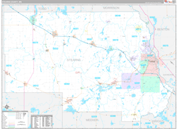 Stearns County, MN Wall Map Premium Style 2024