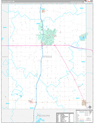 Steele County Wall Map Premium Style 2026