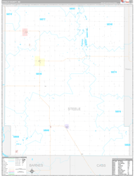 Steele County, ND Wall Map Premium Style 2023