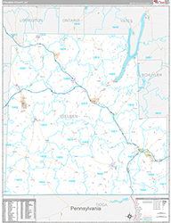 Steuben County Wall Map Premium Style 2026