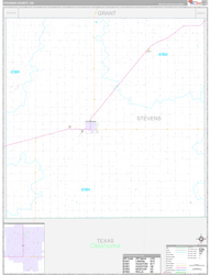 Stevens County, KS Wall Map Premium Style 2024