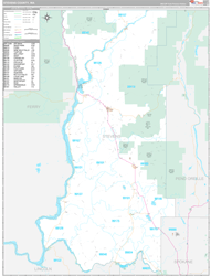 Stevens County, WA Wall Map Premium Style 2024