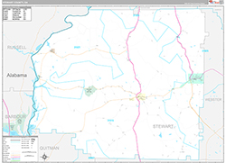 Stewart County Wall Map Premium Style 2026