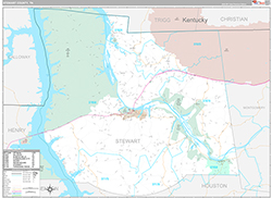 Stewart County Wall Map Premium Style 2026