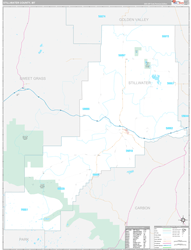 Stillwater County, MT Wall Map Premium Style 2023