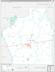 Stoddard County Wall Map Premium Style 2026