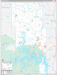 Stone County, MO Wall Map Premium Style 2026