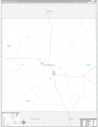 Stonewall County, TX Wall Map Premium Style 2024