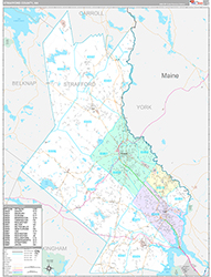 Strafford County Wall Map Premium Style 2026