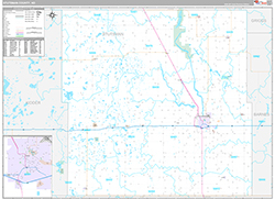 Stutsman County Wall Map Premium Style 2026