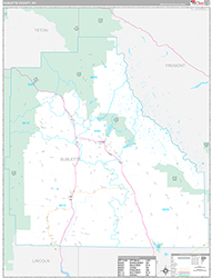 Sublette County Wall Map Premium Style 2026