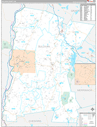 Sullivan County Wall Map Premium Style 2026