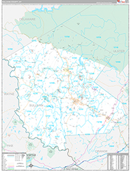 Sullivan County Wall Map Premium Style 2026