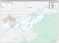 Sullivan County Wall Map Premium Style 2026