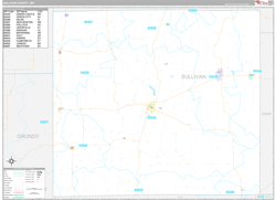 Sullivan County, MO Wall Map Premium Style 2024