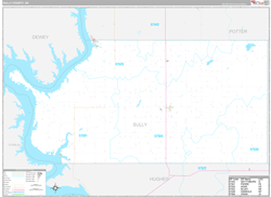 Sully County, SD Wall Map Premium Style 2024
