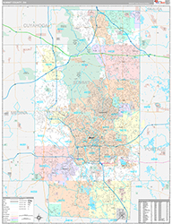 Summit County Wall Map Premium Style 2026