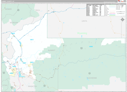 Summit County, UT Wall Map Premium Style 2023