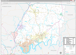 Sumner County Wall Map Premium Style 2026