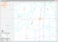 Sumner County, KS Wall Map Premium Style 2026