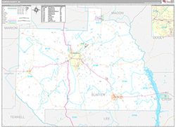 Sumter County Wall Map Premium Style 2026