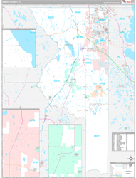 Sumter County, FL Wall Map Premium Style 2024