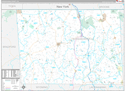 Susquehanna County Wall Map Premium Style 2026