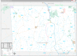 Susquehanna County, PA Wall Map Premium Style 2024
