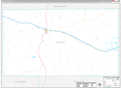 Sutton County Wall Map Premium Style 2026