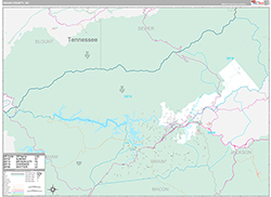 Swain County, NC Wall Map Premium Style 2026