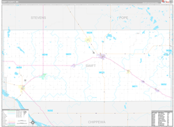 Swift County, MN Wall Map Premium Style 2024