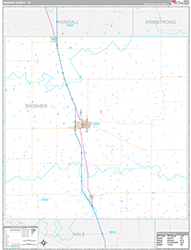 Swisher County Wall Map Premium Style 2026