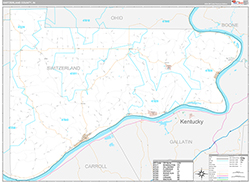 Switzerland County Wall Map Premium Style 2026