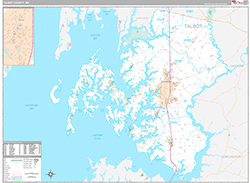 Talbot County Wall Map Premium Style 2026