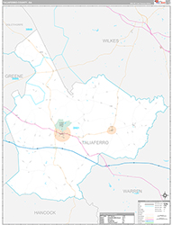 Taliaferro County Wall Map Premium Style 2026