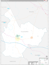 Taliaferro County, GA Wall Map Premium Style 2024